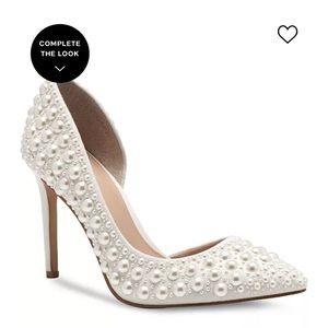 White Pearl High Heels